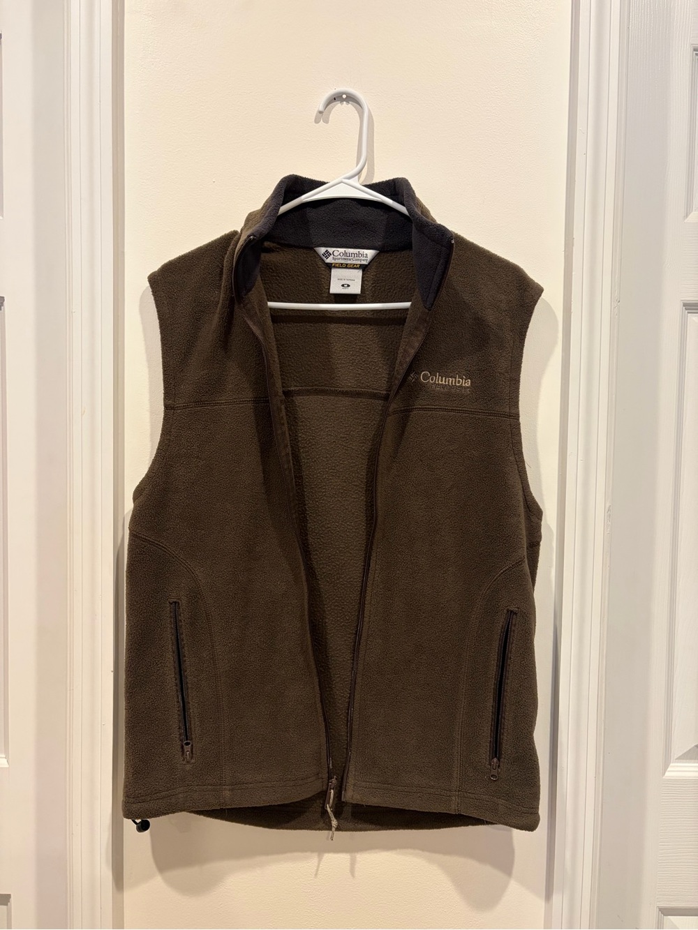 Columbia Field Gear Olive Brown Fleece Zip Jacket